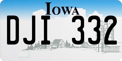 IA license plate DJI332
