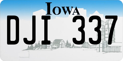 IA license plate DJI337
