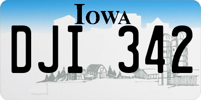 IA license plate DJI342