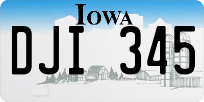 IA license plate DJI345