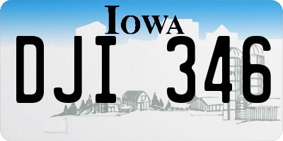 IA license plate DJI346