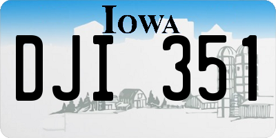 IA license plate DJI351