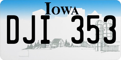 IA license plate DJI353