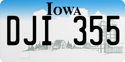 IA license plate DJI355