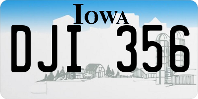 IA license plate DJI356