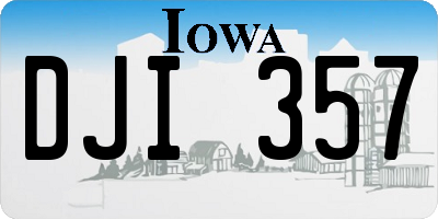 IA license plate DJI357