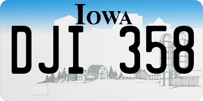 IA license plate DJI358