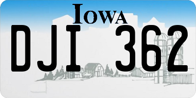 IA license plate DJI362