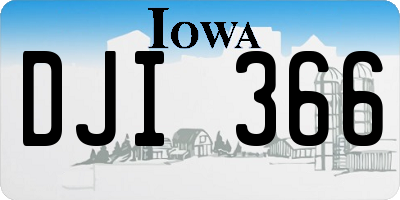 IA license plate DJI366