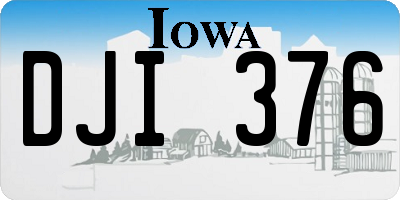 IA license plate DJI376