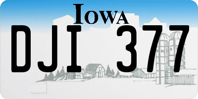 IA license plate DJI377