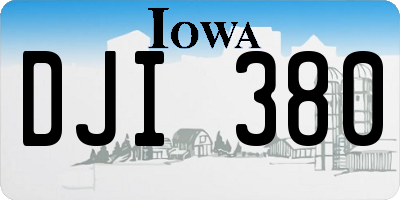 IA license plate DJI380