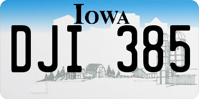 IA license plate DJI385