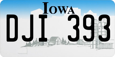 IA license plate DJI393