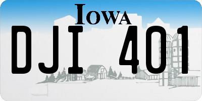 IA license plate DJI401