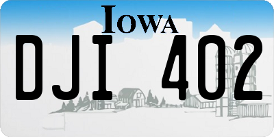 IA license plate DJI402