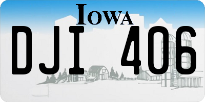 IA license plate DJI406
