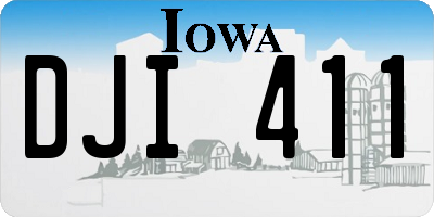 IA license plate DJI411