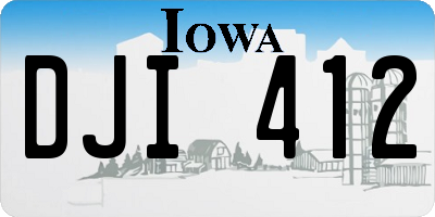 IA license plate DJI412