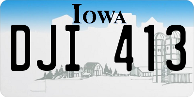 IA license plate DJI413