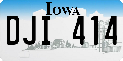 IA license plate DJI414