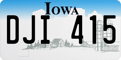IA license plate DJI415