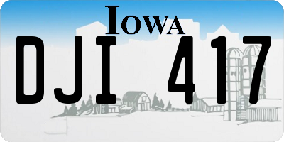 IA license plate DJI417