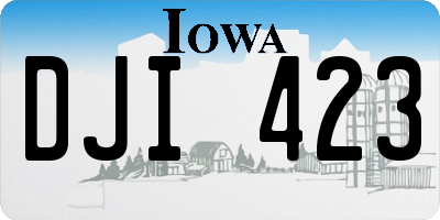 IA license plate DJI423