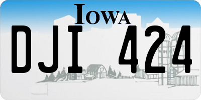 IA license plate DJI424