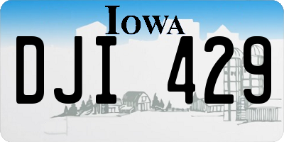 IA license plate DJI429