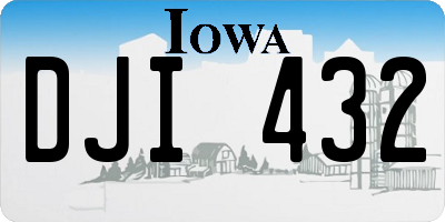 IA license plate DJI432