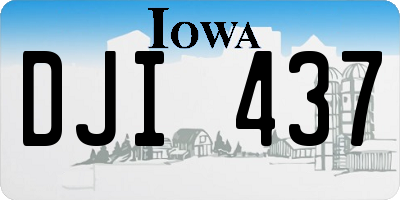 IA license plate DJI437