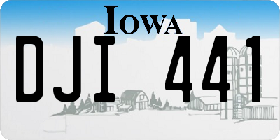 IA license plate DJI441