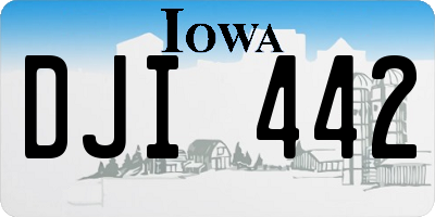 IA license plate DJI442
