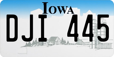 IA license plate DJI445