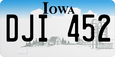 IA license plate DJI452