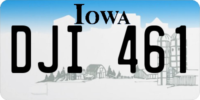 IA license plate DJI461
