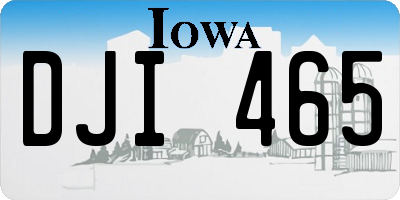 IA license plate DJI465