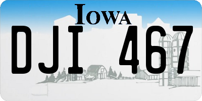 IA license plate DJI467
