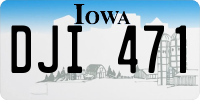 IA license plate DJI471