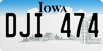 IA license plate DJI474