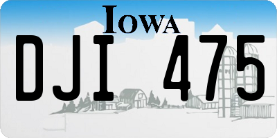 IA license plate DJI475