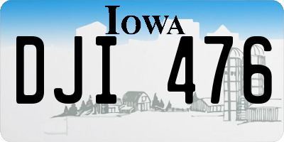 IA license plate DJI476