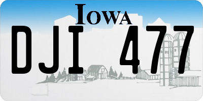 IA license plate DJI477