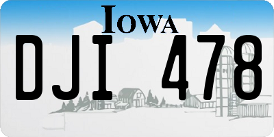 IA license plate DJI478