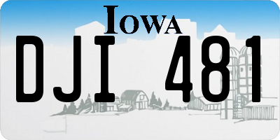 IA license plate DJI481