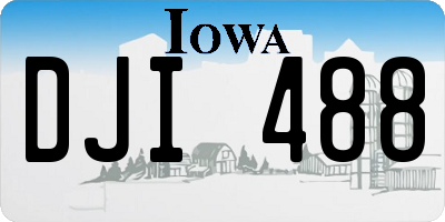 IA license plate DJI488