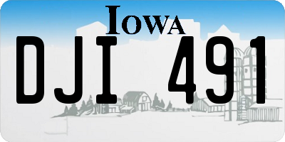 IA license plate DJI491