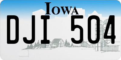 IA license plate DJI504