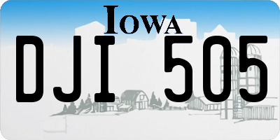 IA license plate DJI505